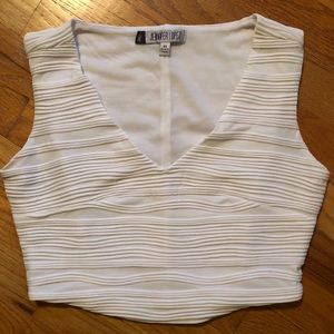Jennifer Lopez White Crop Top